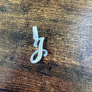 Letter “J” pendant, silver 925